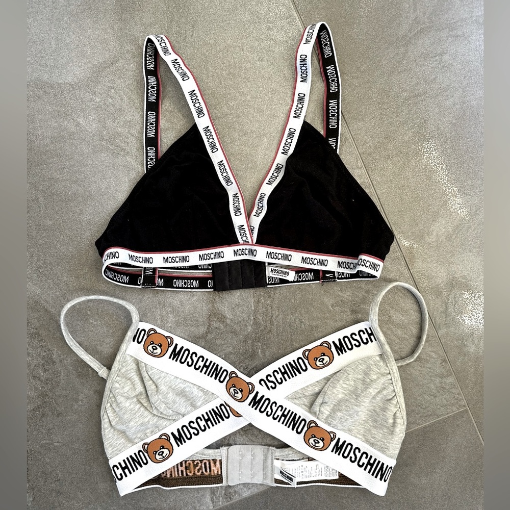 MOSCHINO BRALETTES - GREY AND BLACK